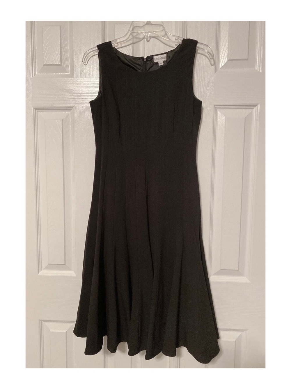 Marvin Richards Black Sleeveless Midi A-Line Dress